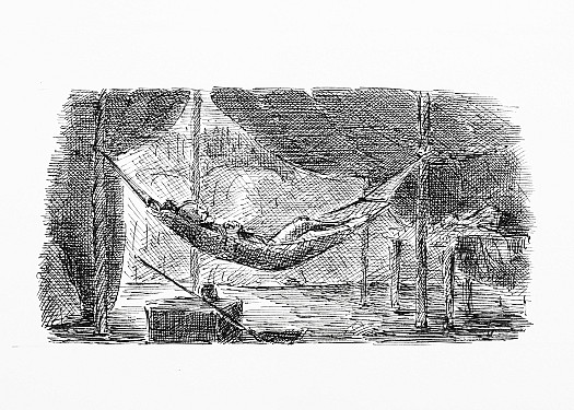 Crusoe reflects miserably upon his solitary state. He dreams a strange dream