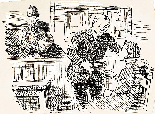 They had been very kind, had calmed her down with a cup of tea