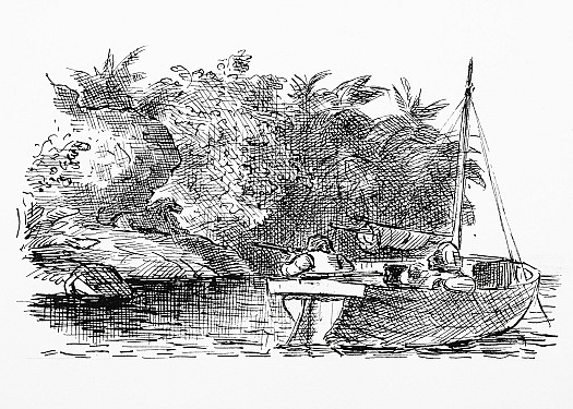 Crusoe shoots a lion