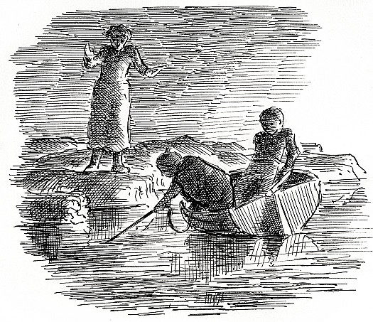 Pulling in the lobster pot