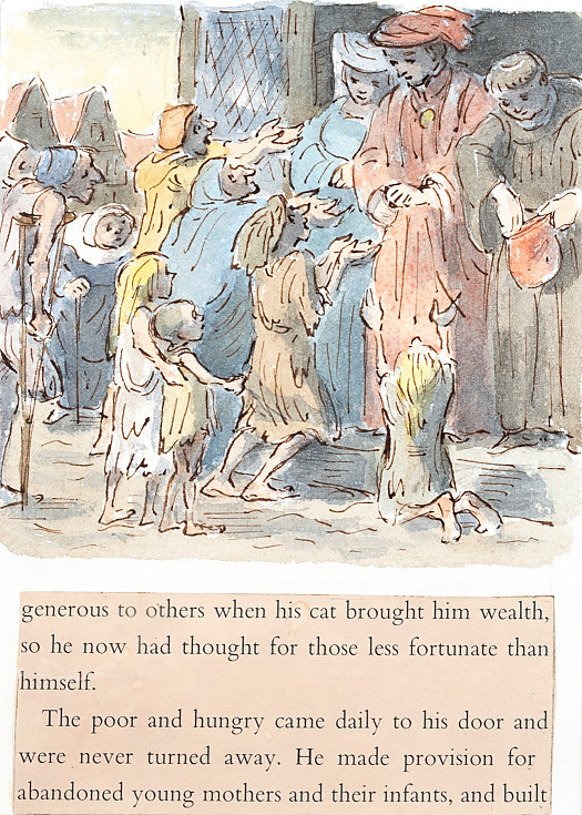 The poor and hungry came daily for is door and were never turned away