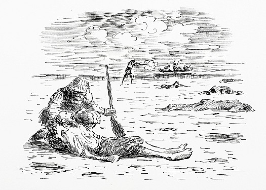 I lifted him up, and asked him in the Portuguese tongue