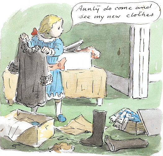 She unpacked them at once and called to her aunt to come and see all the pretty things she had bought