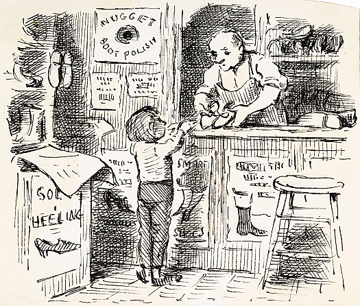 Willie collected the shoes