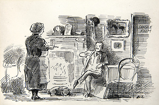 The Commercial Traveller in a Country Inn