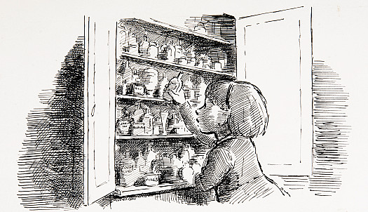 Mrs Effingham-Jones collected medicines, and Diana found a great store of them in a cupboard