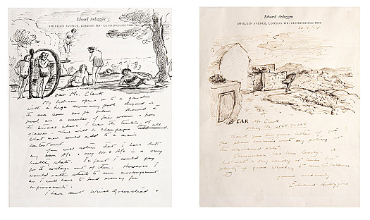 Two Illustrated Letters to the Bank Manager Mr Clark