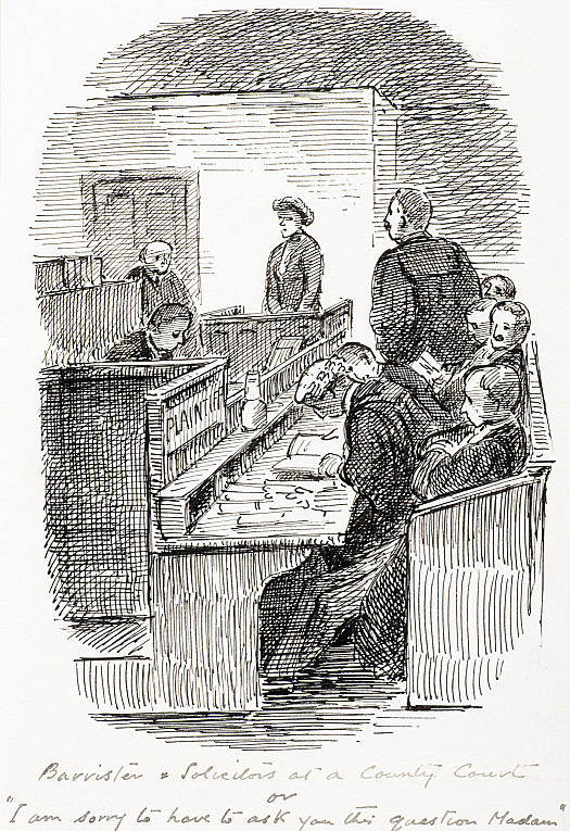 Barristers and Solicitors at a County Courtor 'I'm sorry to have to ask you this question, Madam'