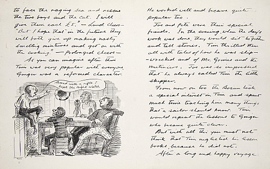 Tim thrilled them all with tales of how he was shipwrecked and of Mr Grimes and the mutineers