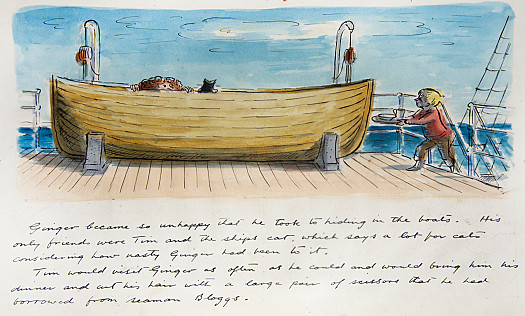 Tim would visit Ginger as often as he could  and would bring him his dinner and cut his hair