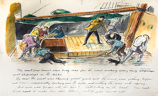 The next few hours were busy ones for the crew making everything secure and shipshape on the decks