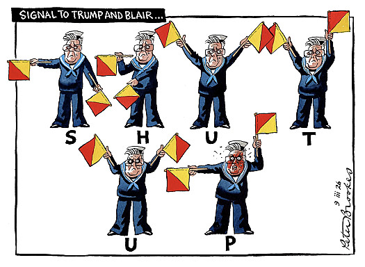 Signal to Trump and Blair ...
