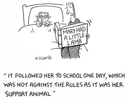 It followed her to school one day, which was not against the rules as it was her support animal