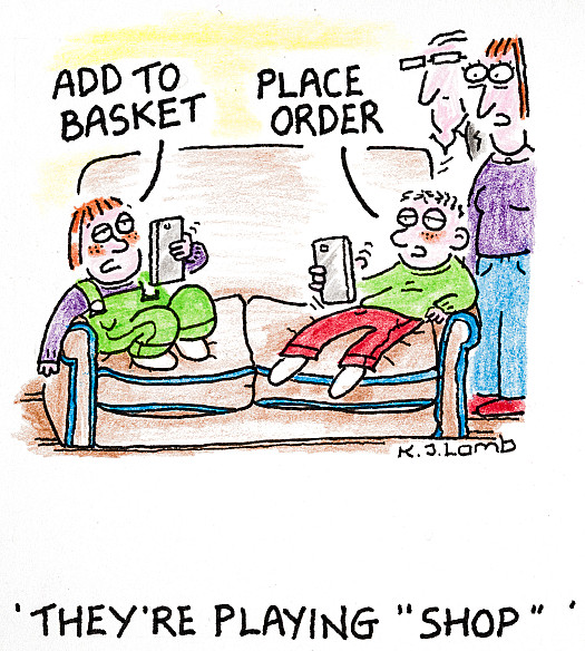 They're playing "shop"