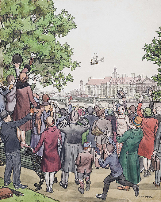 Sir Alan Cobham Returning to London from His Record Breaking Flight to Australia