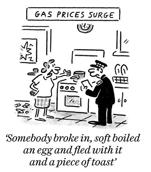 Somebody broke in, soft boiled an egg and fled with it and a piece of toast