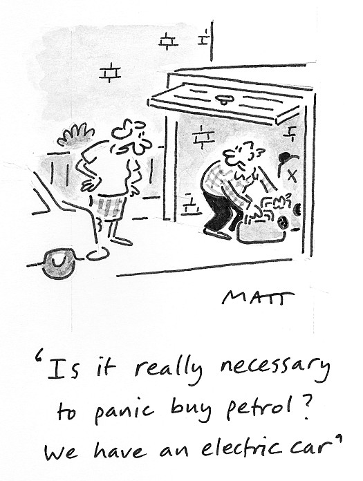 Is it really necessary to panic buy petrol? We have an electric car