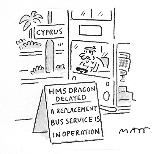 HMS Dragon DelayedA replacement bus service is in operation