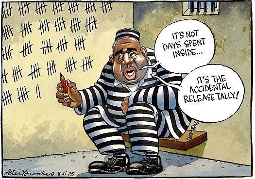 It's not days spent inside ... it's the accidental release tally!