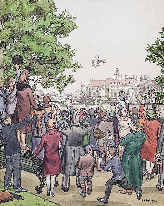 Sir Alan Cobham Returning to London from His Record Breaking Flight to Australia