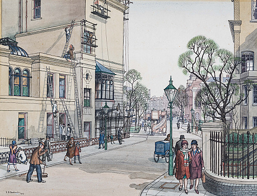 The Back of the French School, Cromwell Gardens, South Kensington, 1927