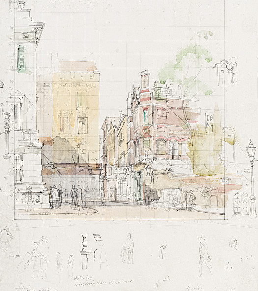 Sketch For Lincoln's Inn N E Corner
