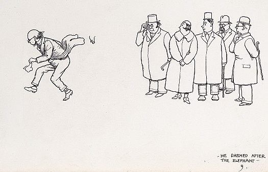 He Dashed After the Elephant