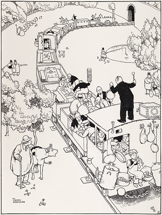 Taking Seats For Lunch On One of the First Trains to Be Equipped with Restaurant Cars