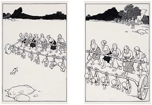 An interesting manifestation of the communal spirit in the days of the Neanderthal Woman