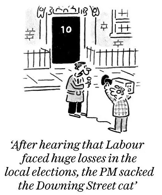 After hearing that Labour faced huge losses in the local elections, the PM sacked the Downing Street cat