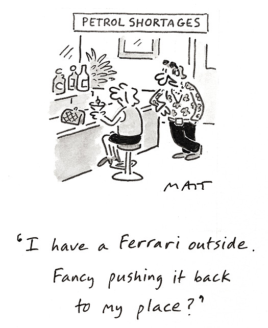 I have a Ferrari outside. Fancy pushing it back to my place?