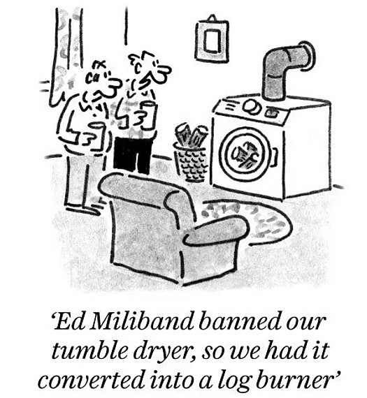 Ed Miliband banned our tumble dryer, so we had it converted into a log burner