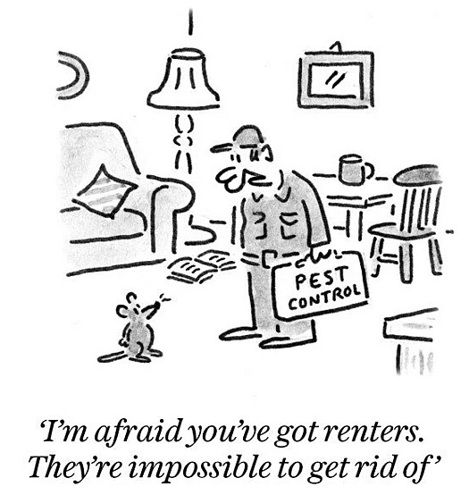 I'm afraid you've got renters. They're impossible to get rid of