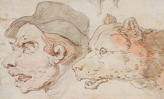 Physiognomic Portraits: Man and Wolf