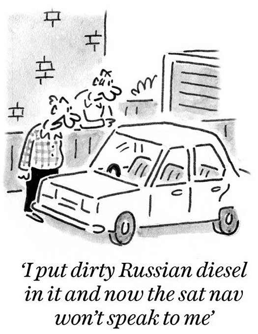 I put dirty Russian diesel in it and now the sat nav won't speak to me