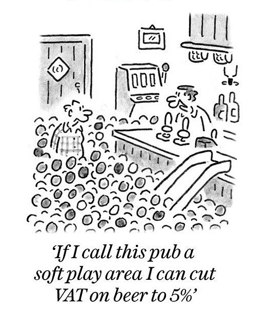 If I call this pub a soft play area I can cut VAT on beer to 5%