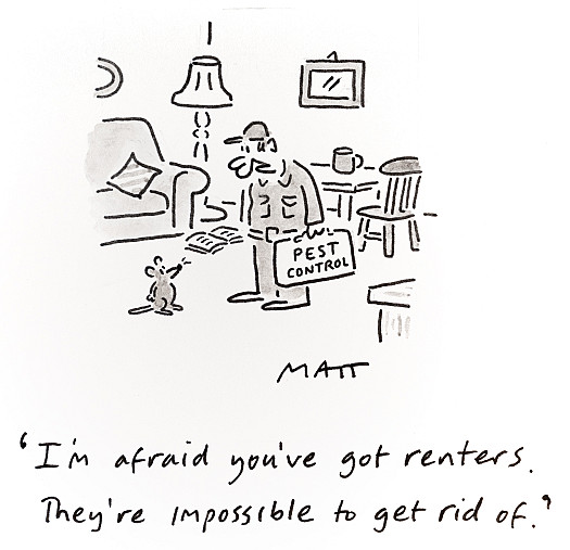 I'm afraid you've got renters. They're impossible to get rid of
