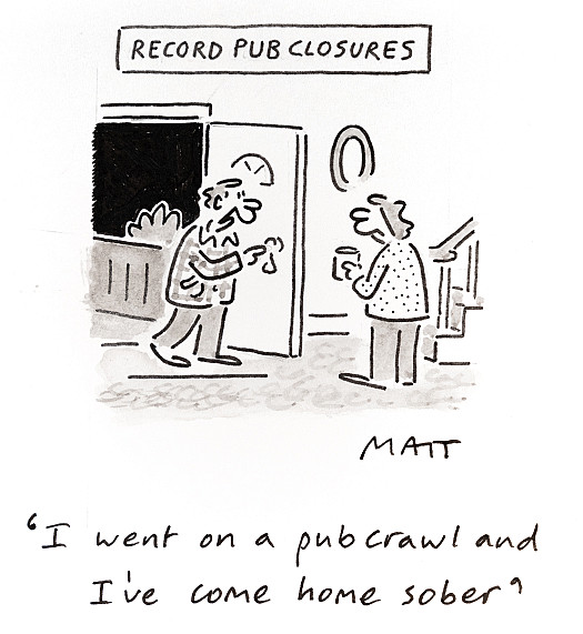 I went on a pub crawl and I've come home sober