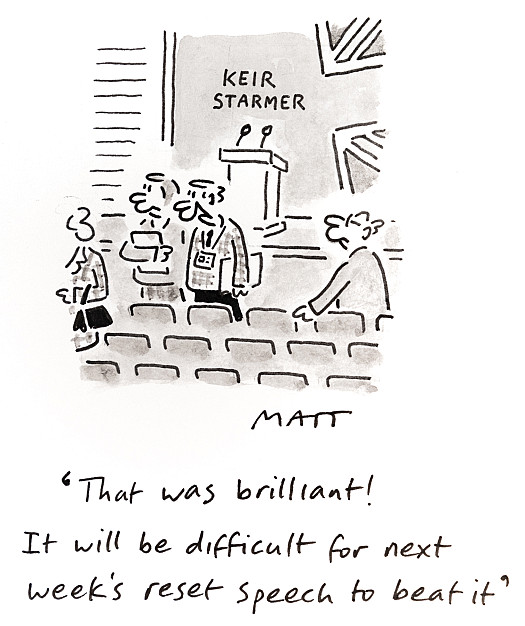 That was brilliant! It will be difficult for next week's reset speech to beat it