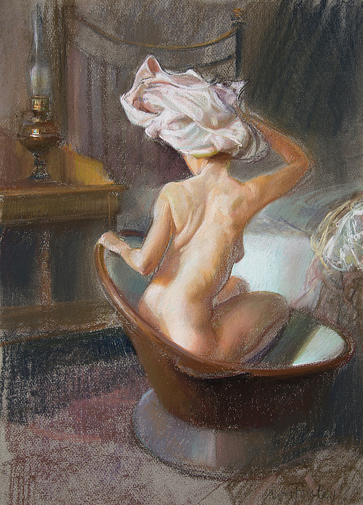 Nude with the Pink Towel