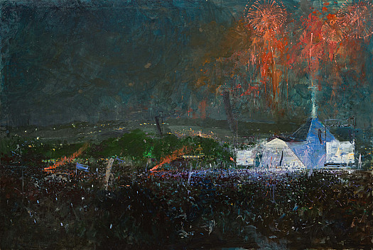 Memory of The Killers, a scene at Glastonbury Music Festival on the night of 29th June 2019