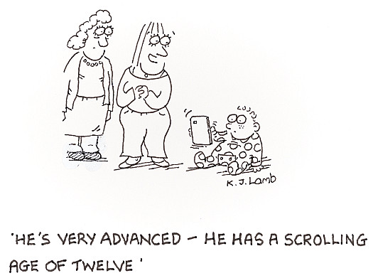 He's very advanced &ndash; He has a scrolling age of twelve