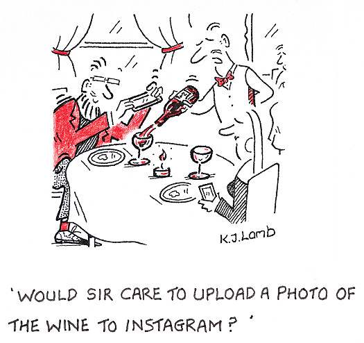 Would Sir care to upload a photo of the wine to Instagram?