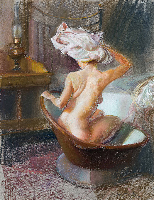 Nude with the Pink Towel