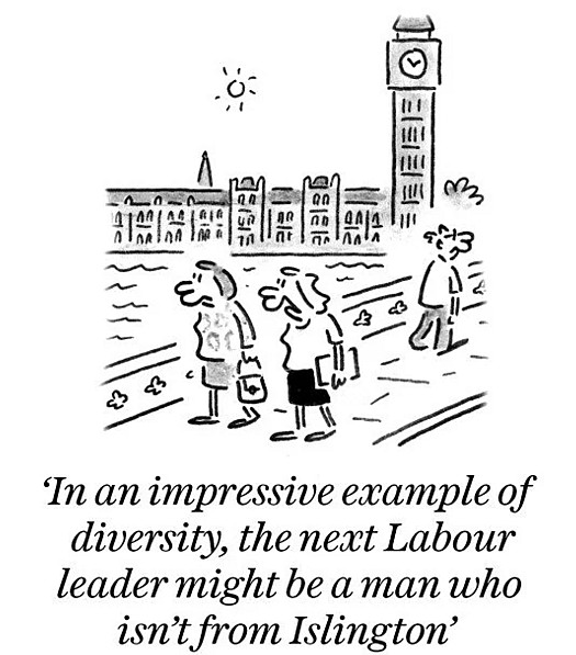 In an impressive example of diversity, the next Labour leader might be a man who isn't from Islington