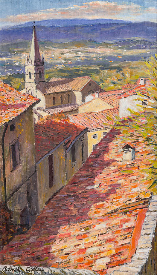 Rooftops and Church, Bonnieux, Provence