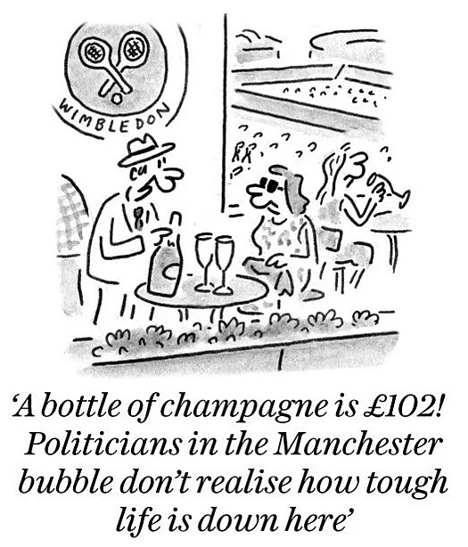 A bottle of champagne is &pound;102! Politicians in the Manchester bubble don't realise how tough life is down here
