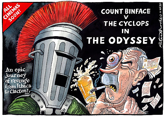 Count Binface v the Cyclops in the Odyssey