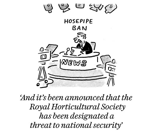 And it's been announced that the Royal Horticultural Society has been designated a threat to national security