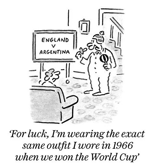 For luck, I'm wearing the exact same outfit I wore in 1966 when we won the World Cup